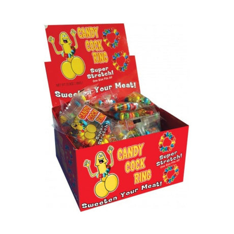 Buy Candy Cock Ring - 50 Pcs/Display – Naughtyhut NZ sex toys online. Discreet delivery & top brands.