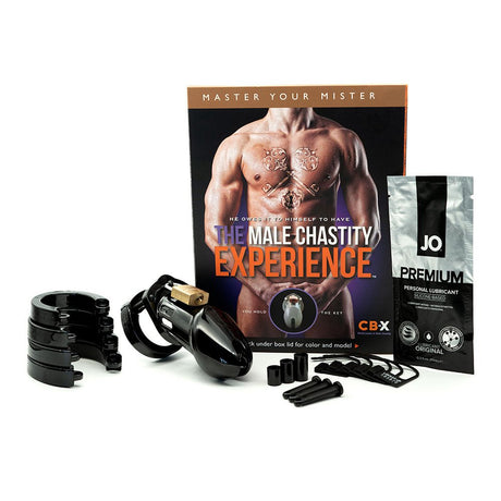 Buy CB - 6000 Chastity Cock Cage Kit - Black - Black 3.25 Inch Cock Cage Kit – Naughtyhut NZ sex toys online. Discreet delivery & top brands.