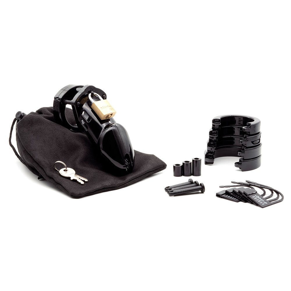 Buy CB - 6000 Chastity Cock Cage Kit - Black - Black 3.25 Inch Cock Cage Kit – Naughtyhut NZ sex toys online. Discreet delivery & top brands.