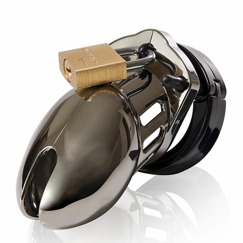 Buy CB - 6000S Chastity Cock Cage Kit - Chrome - Chrome 2.5 Inch Cock Cage Kit – Naughtyhut NZ sex toys online. Discreet delivery & top brands.