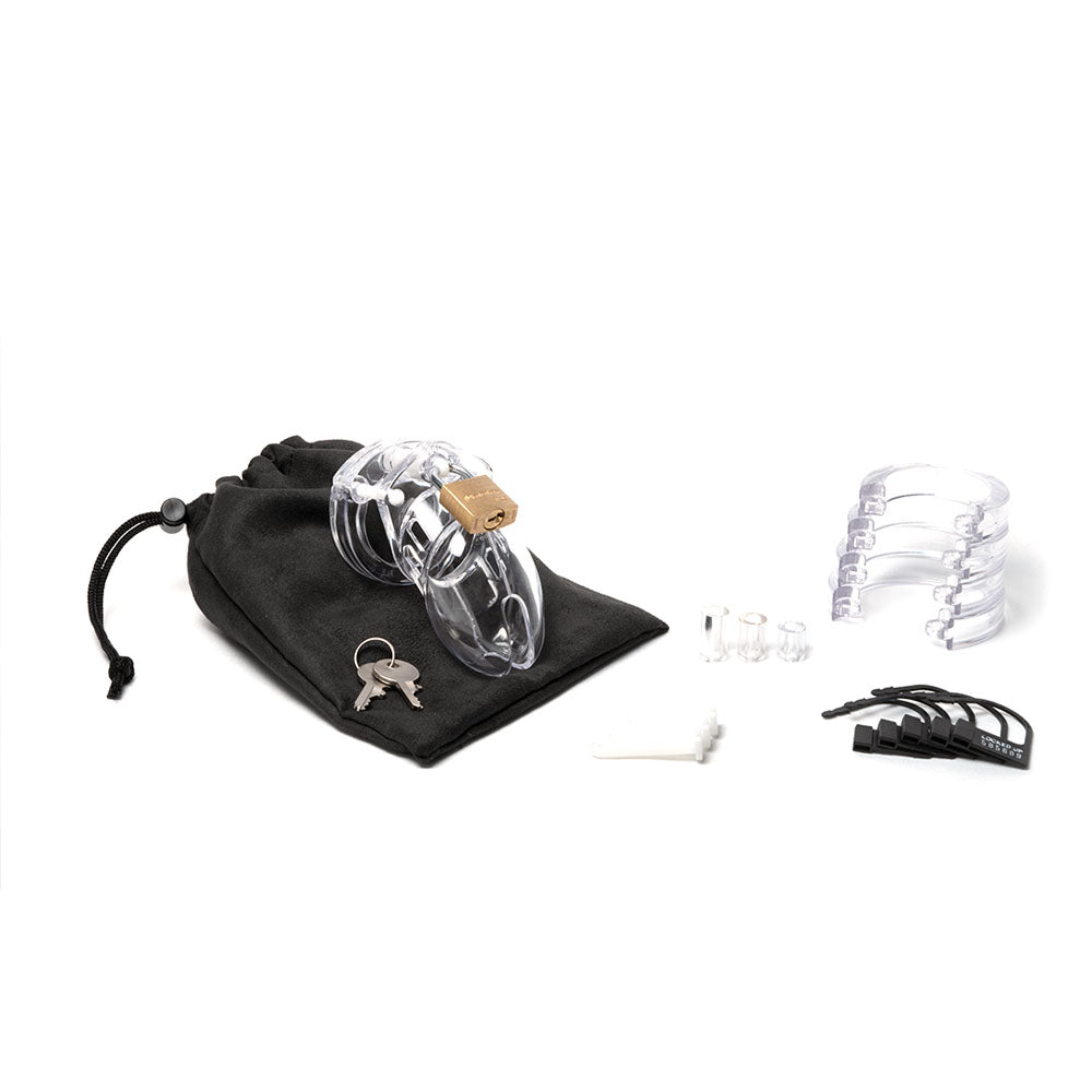 Buy CB - 6000S Chastity Cock Cage Kit - Clear - Clear 2.5 Inch Cock Cage Kit – Naughtyhut NZ sex toys online. Discreet delivery & top brands.