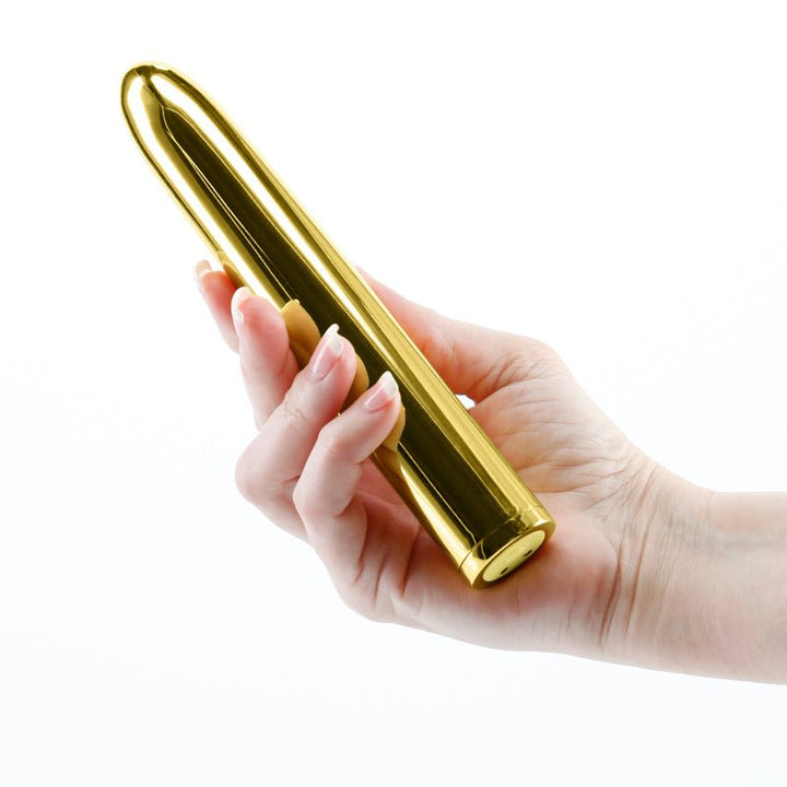 Chroma - Gold - Gold 17 cm USB Rechargeable Vibrator – Sex toys NZ by Naughtyhut. Discreet delivery nationwide.