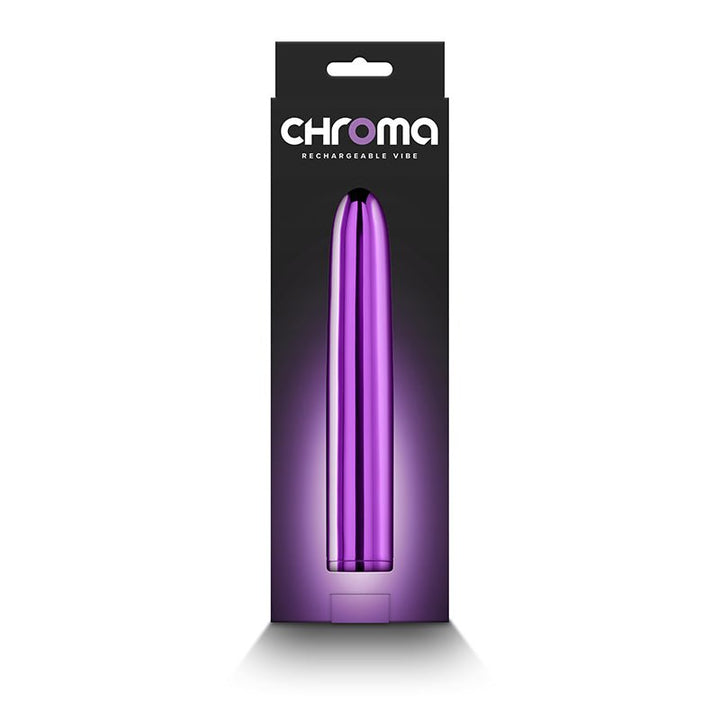 Chroma - Purple - Metallic Purple 17 cm USB Rechargeable Vibrator – Sex toys NZ by Naughtyhut. Discreet delivery nationwide.