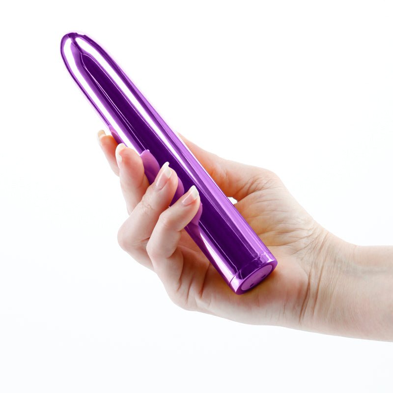 Buy Chroma - Purple - Metallic Purple 17 cm USB Rechargeable Vibrator – Naughtyhut NZ sex toys online. Discreet delivery & top brands.