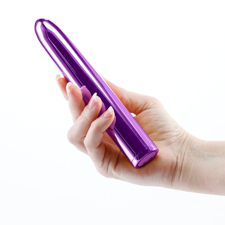 Chroma - Purple - Metallic Purple 17 cm USB Rechargeable Vibrator – Sex toys NZ by Naughtyhut. Discreet delivery nationwide.