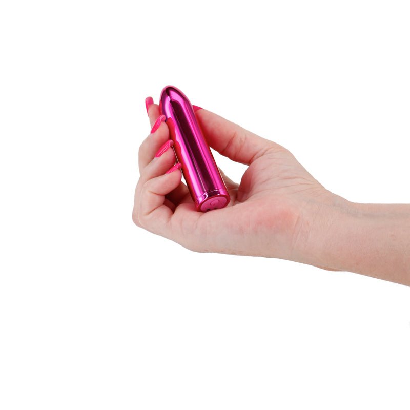 Buy Chroma Petite Bullet - Pink - Metallic Pink 8.7 cm USB Rechargeable Bullet – Naughtyhut NZ sex toys online. Discreet delivery & top brands.