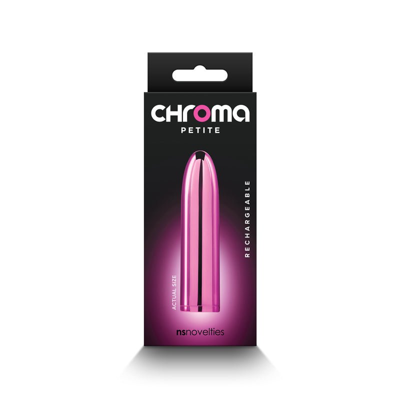 Buy Chroma Petite Bullet - Pink - Metallic Pink 8.7 cm USB Rechargeable Bullet – Naughtyhut NZ sex toys online. Discreet delivery & top brands.
