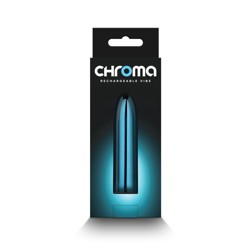 Buy Chroma Petite Bullet - Teal - Metallic Teal 8.7 cm USB Rechargeable Bullet – Naughtyhut NZ sex toys online. Discreet delivery & top brands.