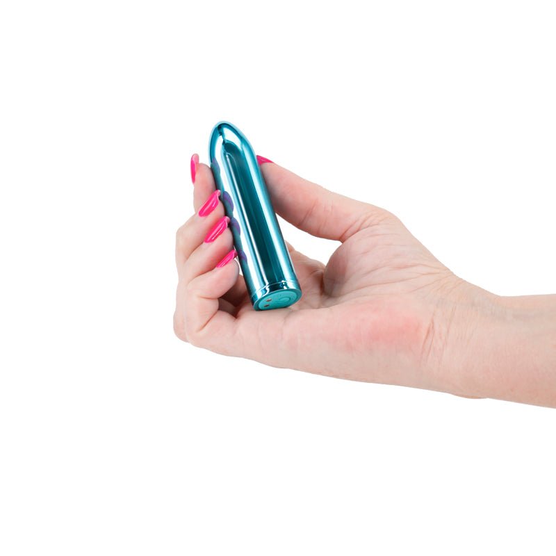 Chroma Petite Bullet - Teal - Metallic Teal 8.7 cm USB Rechargeable Bullet – Sex toys NZ by Naughtyhut. Discreet delivery nationwide.
