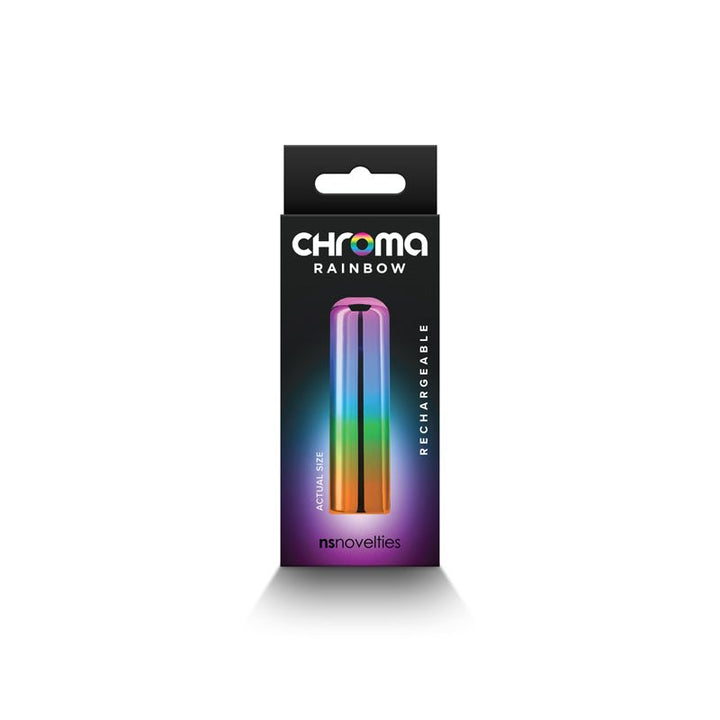 Chroma Rainbow - Small - Metallic Rainbow 6.8 cm USB Rechargeable Bullet – Sex toys NZ by Naughtyhut. Discreet delivery nationwide.