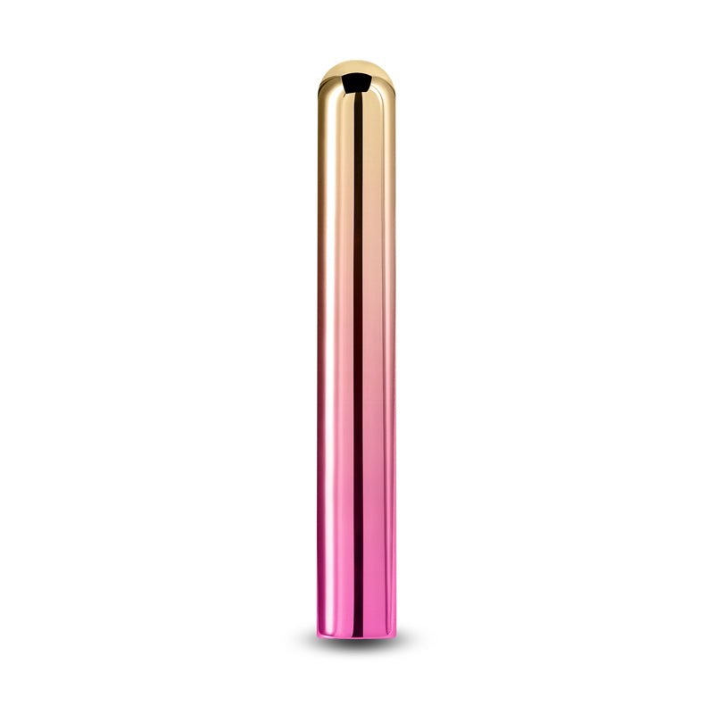 Buy Chroma Sunrise - Large - Metallic Pink/Gold 13.8 cm USB Rechargeable Vibrator – Naughtyhut NZ sex toys online. Discreet delivery & top brands.