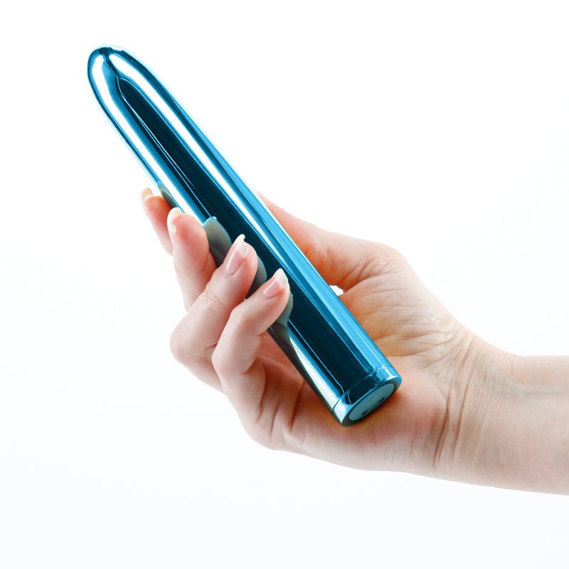 Buy Chroma - Teal - Metallic Teal 17 cm USB Rechargeable Vibrator – Naughtyhut NZ sex toys online. Discreet delivery & top brands.