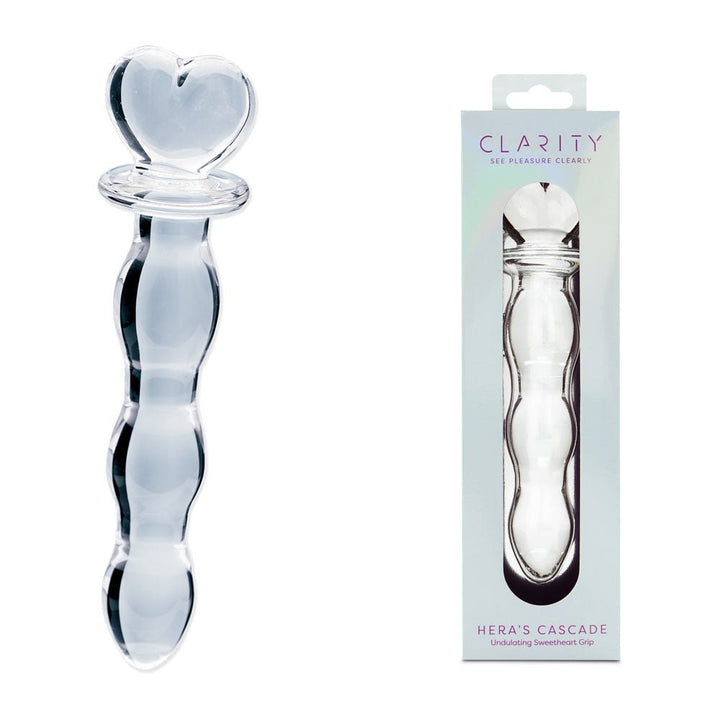 Clarity - Hera's Cascade - Clear 15 cm Glass Dildo – Sex toys NZ by Naughtyhut. Discreet delivery nationwide.