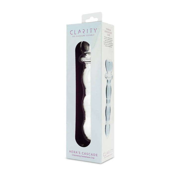 Clarity - Hera's Cascade - Clear 15 cm Glass Dildo – Sex toys NZ by Naughtyhut. Discreet delivery nationwide.