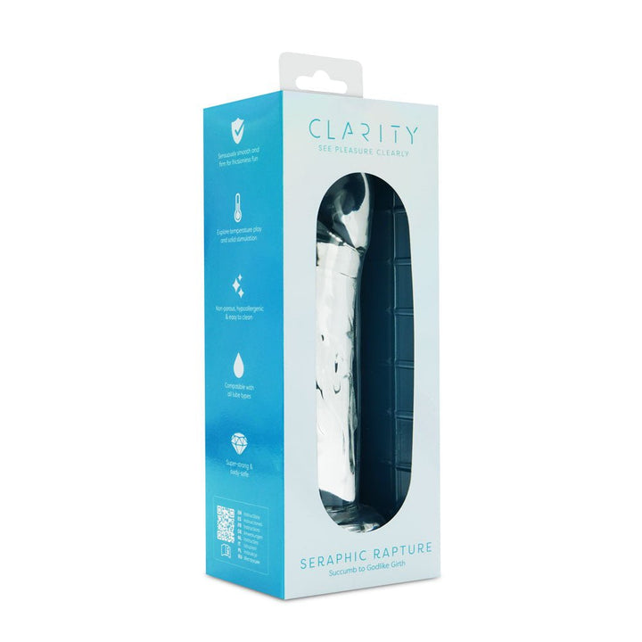 Clarity - Seraphic Rapture - Clear 17.8 cm Glass Dildo – Sex toys NZ by Naughtyhut. Discreet delivery nationwide.