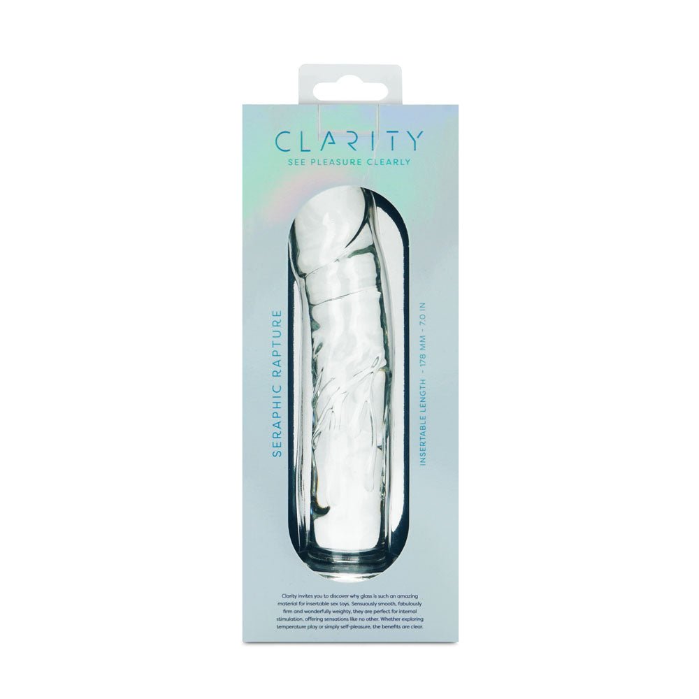 Clarity - Seraphic Rapture - Clear 17.8 cm Glass Dildo – Sex toys NZ by Naughtyhut. Discreet delivery nationwide.