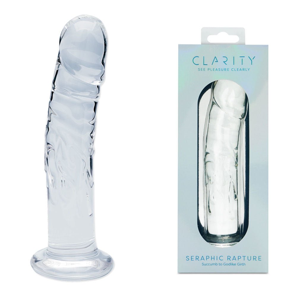 Clarity - Seraphic Rapture - Clear 17.8 cm Glass Dildo – Sex toys NZ by Naughtyhut. Discreet delivery nationwide.
