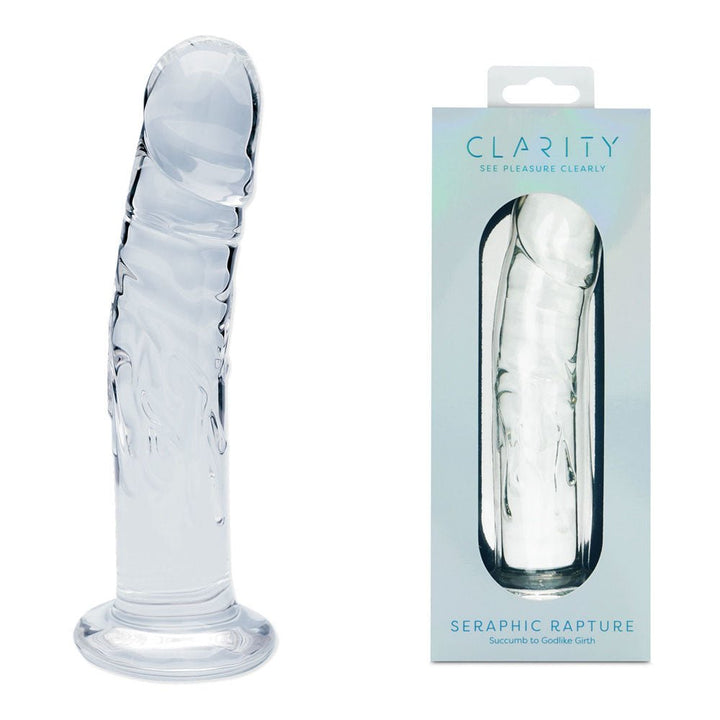 Clarity - Seraphic Rapture - Clear 17.8 cm Glass Dildo – Sex toys NZ by Naughtyhut. Discreet delivery nationwide.
