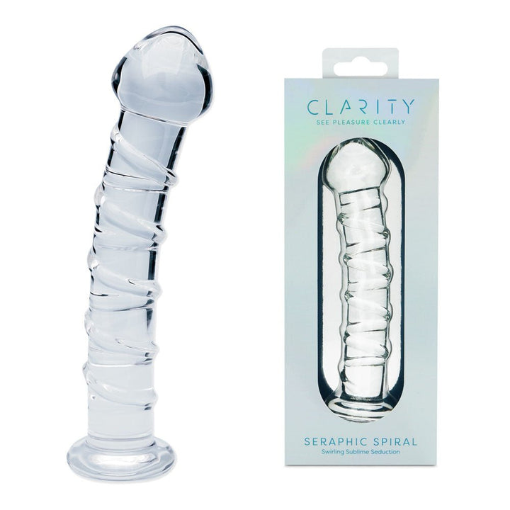 Clarity - Seraphic Spiral - Clear 16 cm Glass Dildo – Sex toys NZ by Naughtyhut. Discreet delivery nationwide.