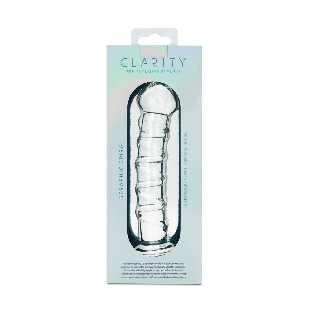 Clarity - Seraphic Spiral - Clear 16 cm Glass Dildo – Sex toys NZ by Naughtyhut. Discreet delivery nationwide.