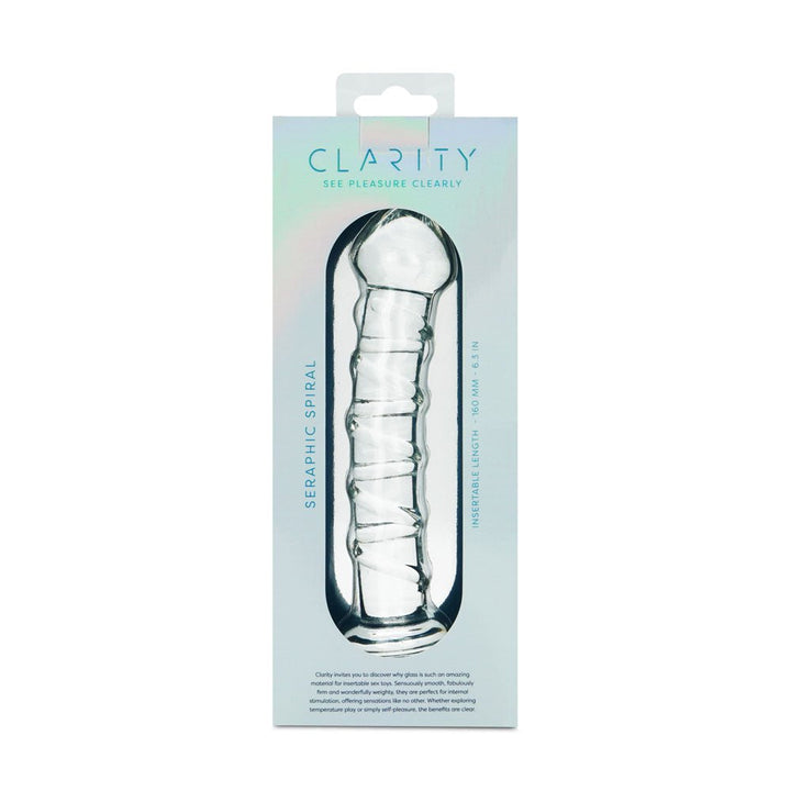 Clarity - Seraphic Spiral - Clear 16 cm Glass Dildo – Sex toys NZ by Naughtyhut. Discreet delivery nationwide.