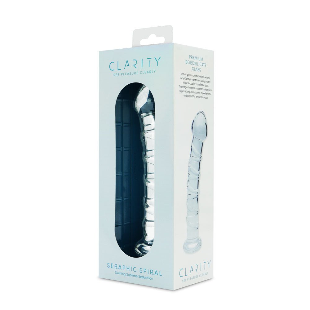 Clarity - Seraphic Spiral - Clear 16 cm Glass Dildo – Sex toys NZ by Naughtyhut. Discreet delivery nationwide.