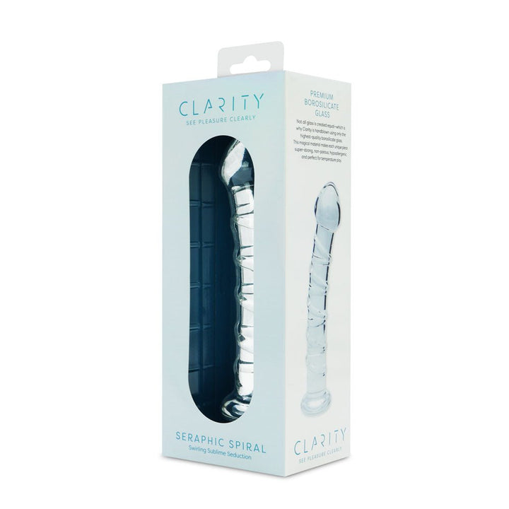 Clarity - Seraphic Spiral - Clear 16 cm Glass Dildo – Sex toys NZ by Naughtyhut. Discreet delivery nationwide.