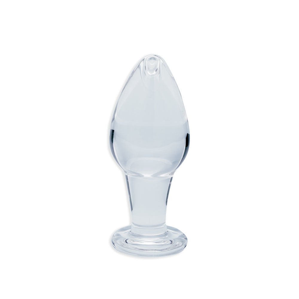Clarity - Utopian Bud - Clear 8.9 cm Glass Butt Plug – Sex toys NZ by Naughtyhut. Discreet delivery nationwide.