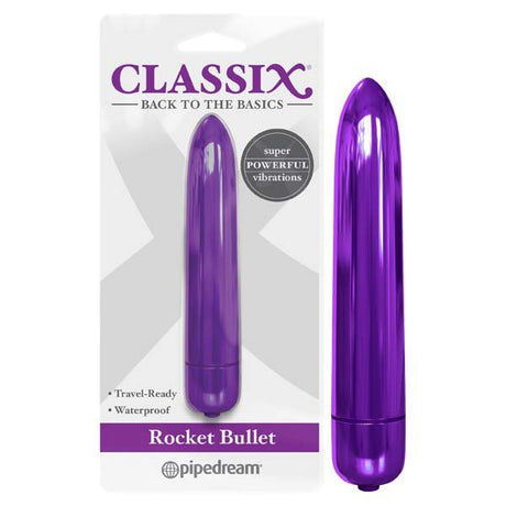 Buy Classix Rocket Bullet - Metallic Purple 8.9 cm Bullet – Naughtyhut NZ sex toys online. Discreet delivery & top brands.