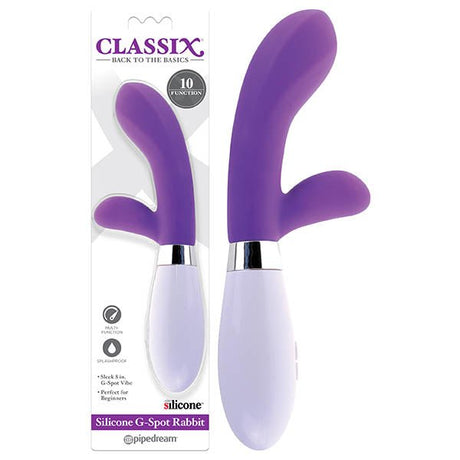 Buy Classix Silicone G - Spot Rabbit - Purple 20.3 cm (8'') Rabbit Vibrator – Naughtyhut NZ sex toys online. Discreet delivery & top brands.