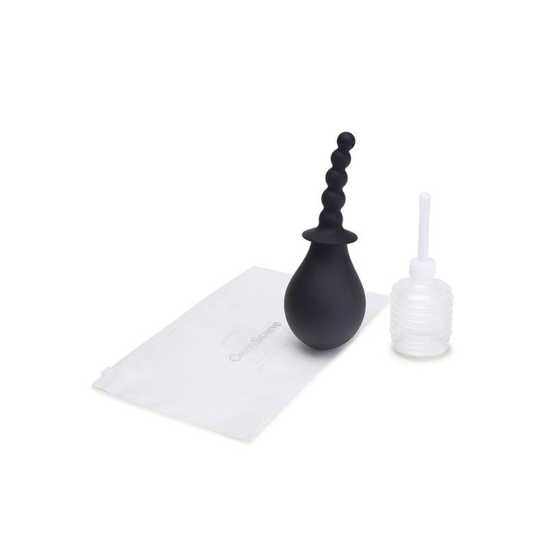Buy CleanScene 4 Piece Soft Squeeze Beaded Anal Douche Set with Flared Base - 250 ml Capacity with Free Travel Douche Included – Naughtyhut NZ sex toys online. Discreet delivery & top brands.