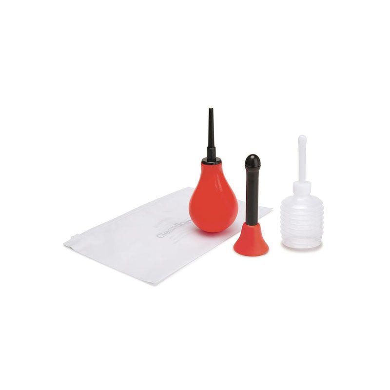 Buy CleanScene 5 Piece Anal Douche Set with Classic & Flared Tips - 200 ml Capacity with Free Travel Douche Included – Naughtyhut NZ sex toys online. Discreet delivery & top brands.