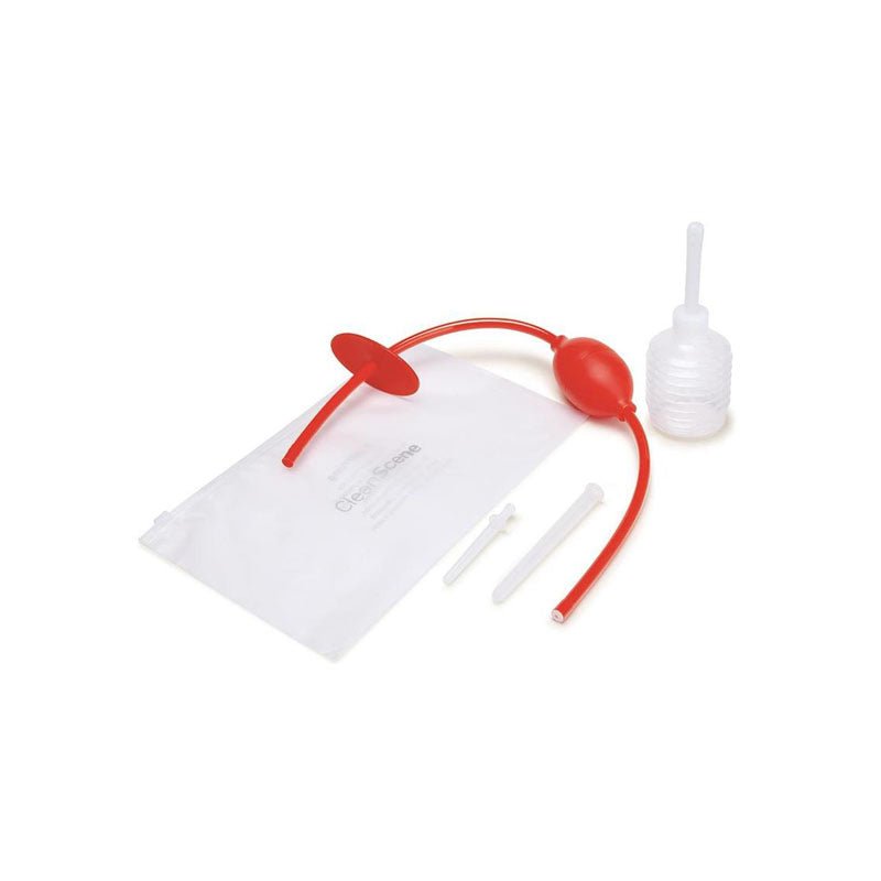Buy CleanScene 5 Piece Higginson Anal Douche Set - Includes Free Travel Douche Included – Naughtyhut NZ sex toys online. Discreet delivery & top brands.