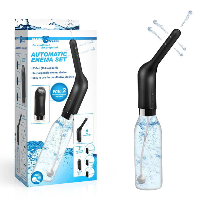 CleanStream Automatic Enema Set - USB Rechargeable Douche - 350 ml Capacity – Sex toys NZ by Naughtyhut. Discreet delivery nationwide.