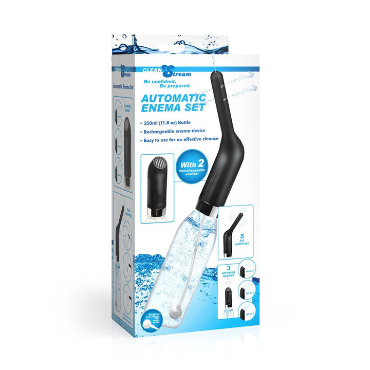 CleanStream Automatic Enema Set - USB Rechargeable Douche - 350 ml Capacity – Sex toys NZ by Naughtyhut. Discreet delivery nationwide.