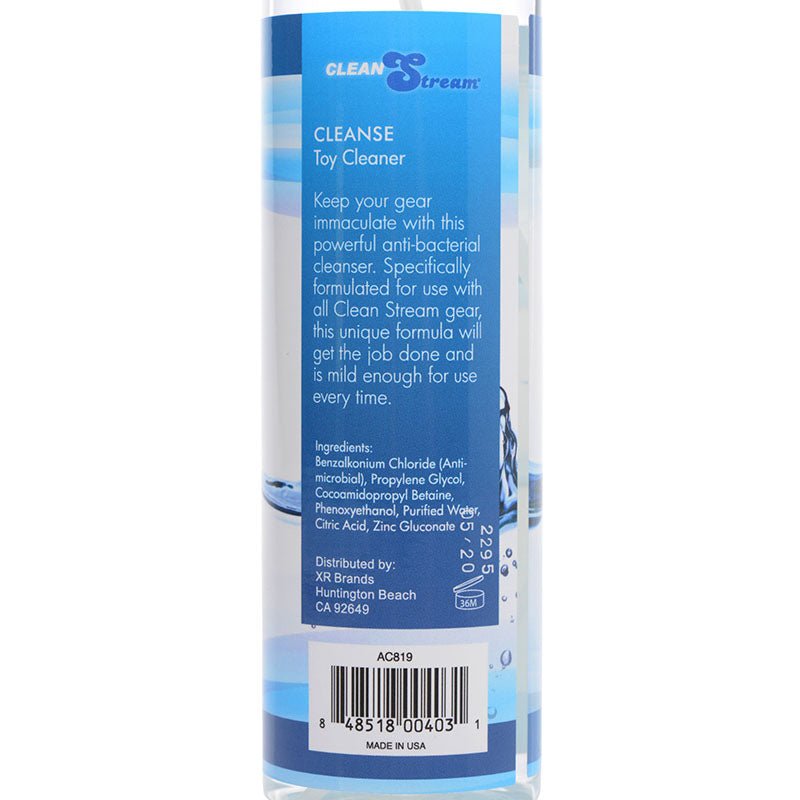 Buy CleanStream Cleanse Toy Cleaner - 235 ml Bottle – Naughtyhut NZ sex toys online. Discreet delivery & top brands.