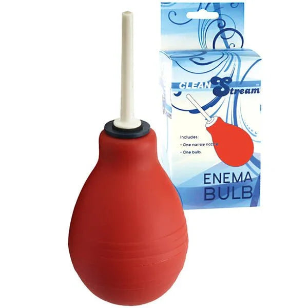CleanStream Enema Bulb Unisex Douche – Red