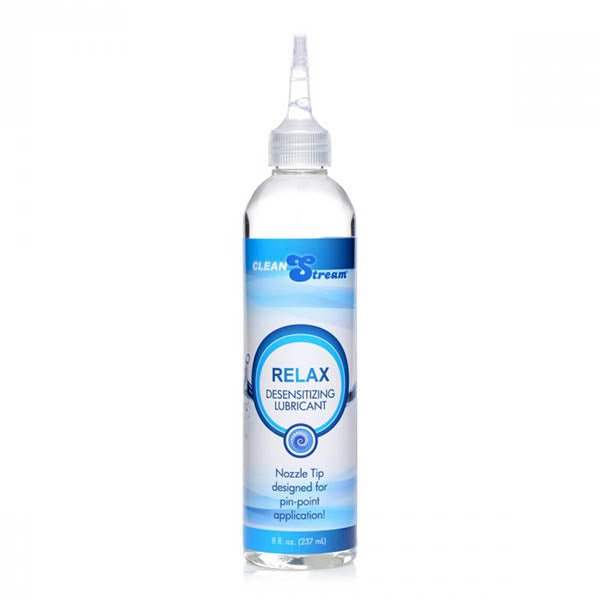 CleanStream Relax Desensitising Lubricant with Nozzle Tip - 237 ml Bottle – Sex toys NZ by Naughtyhut. Discreet delivery nationwide.