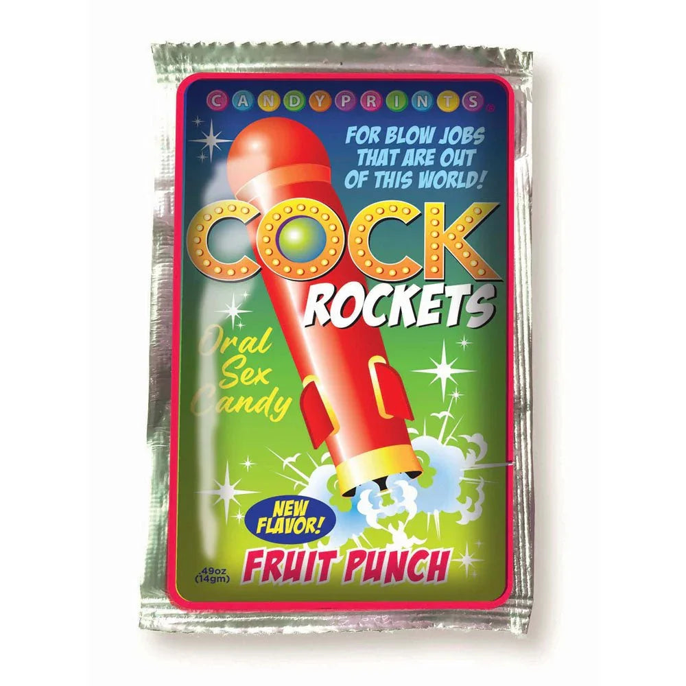 Cock Rockets - Fruit Punch - Fruit Punch Flavoured Oral Sex Candy - 15 grams – Sex toys NZ by Naughtyhut. Discreet delivery nationwide.