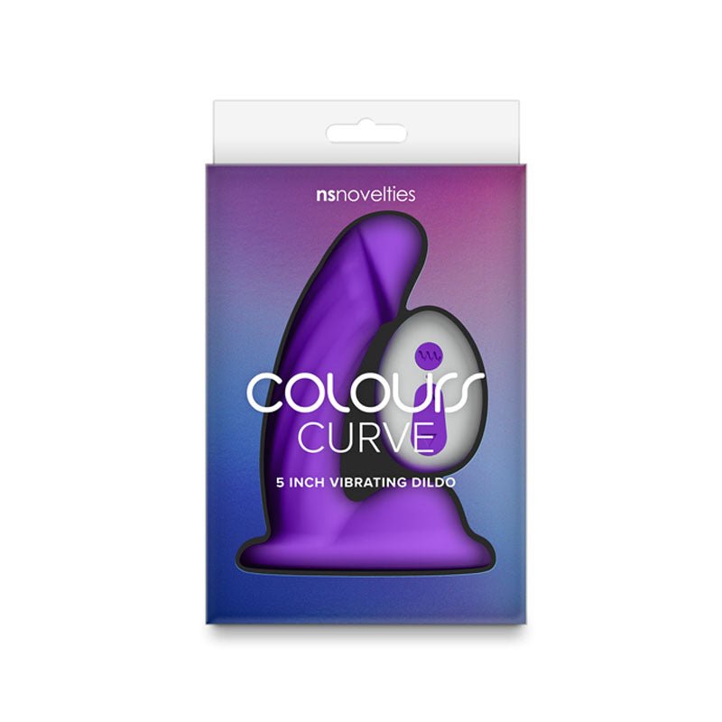 Colours Curve - Vibrating 5'' Dildo - Purple - Purple 12.6 cm USB Rechargeable Vibrating Dildo with Wireless Remote – Sex toys NZ by Naughtyhut. Discreet delivery nationwide.