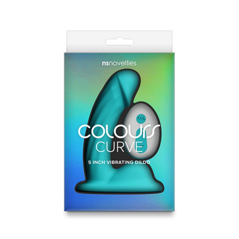 Colours Curve - Vibrating 5'' Dildo - Teal - Teal 12.6 cm USB Rechargeable Vibrating Dildo with Wireless Remote – Sex toys NZ by Naughtyhut. Discreet delivery nationwide.