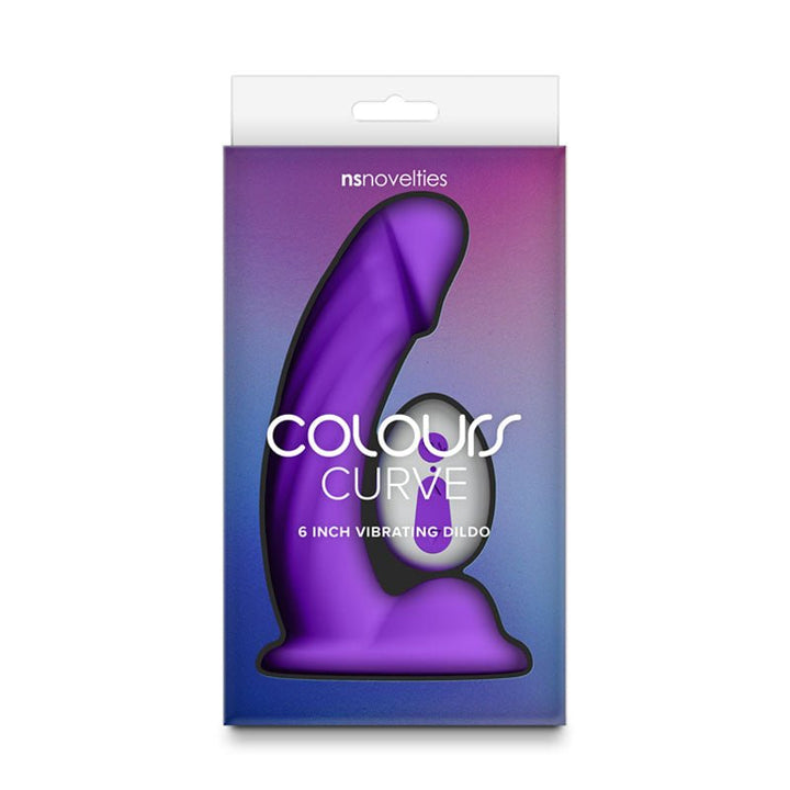 Colours Curve - Vibrating 6'' Dildo - Purple - Purple 16.4 cm USB Rechargeable Vibrating Dildo with Wireless Remote – Sex toys NZ by Naughtyhut. Discreet delivery nationwide.
