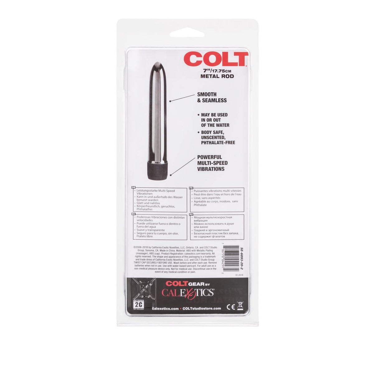 Buy COLT 7" Metal Rod Silver – Naughtyhut NZ sex toys online. Discreet delivery & top brands.