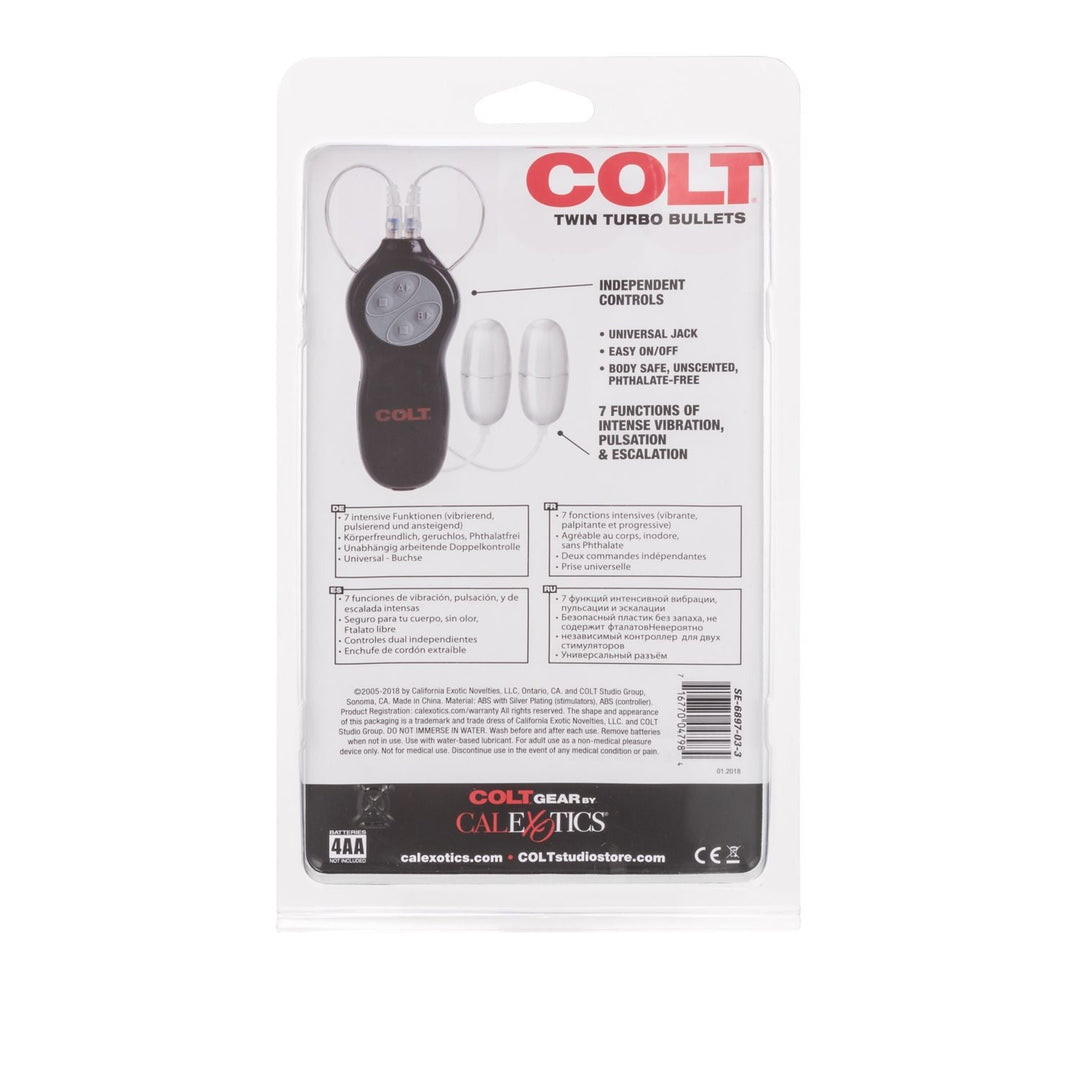 COLT Twin Turbo Bullets Silver – Sex toys NZ by Naughtyhut. Discreet delivery nationwide.