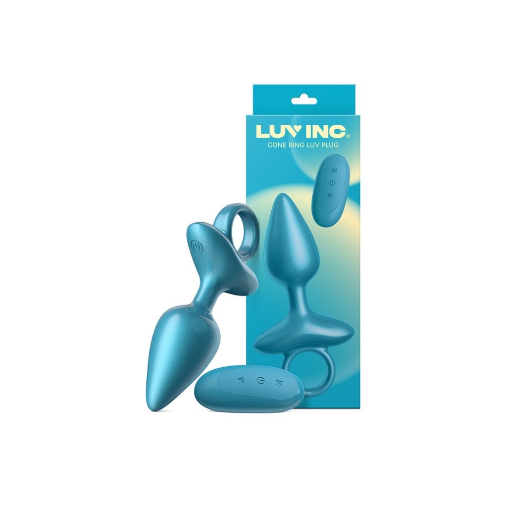 Cone Ring Luv Plug - Metallic Blue – Sex toys NZ by Naughtyhut. Discreet delivery nationwide.