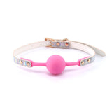 Buy Cosmo Bondage Ball Gag - Rainbow - Metallic Rainbow/Pink Mouth Restraint – Naughtyhut NZ sex toys online. Discreet delivery & top brands.