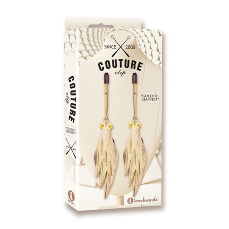 Buy Couture Clip - Golden Harvest - Gold Nipple Clamps - Set of 2 – Naughtyhut NZ sex toys online. Discreet delivery & top brands.