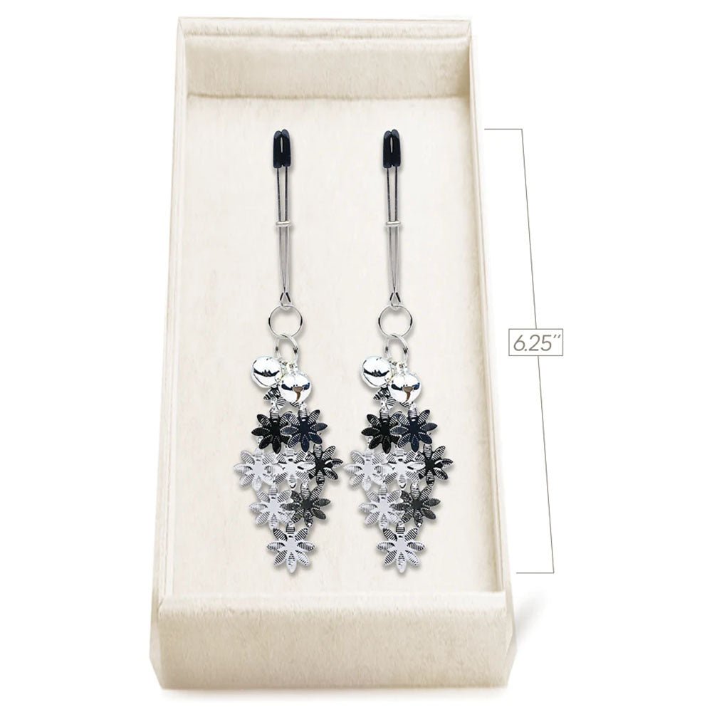 Buy Couture Clip - Silver Falls - Silver Nipple Clamps - Set of 2 – Naughtyhut NZ sex toys online. Discreet delivery & top brands.