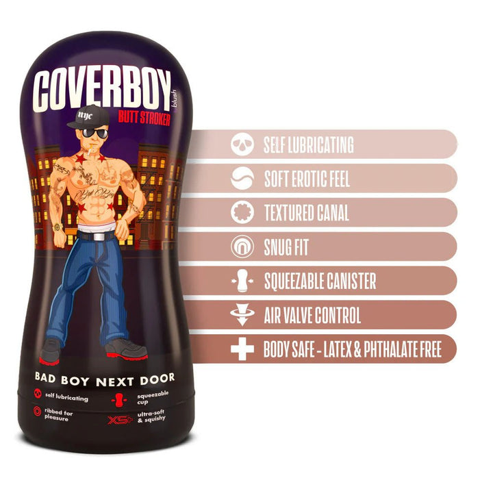 Buy Coverboy Bad Boy Next Door - Flesh Male Ass Stroker – Naughtyhut NZ sex toys online. Discreet delivery & top brands.