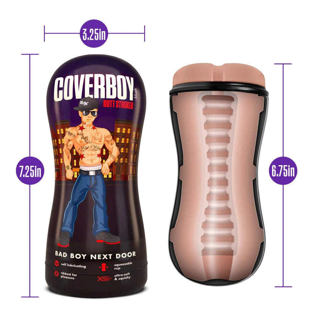 Buy Coverboy Bad Boy Next Door - Flesh Male Ass Stroker – Naughtyhut NZ sex toys online. Discreet delivery & top brands.